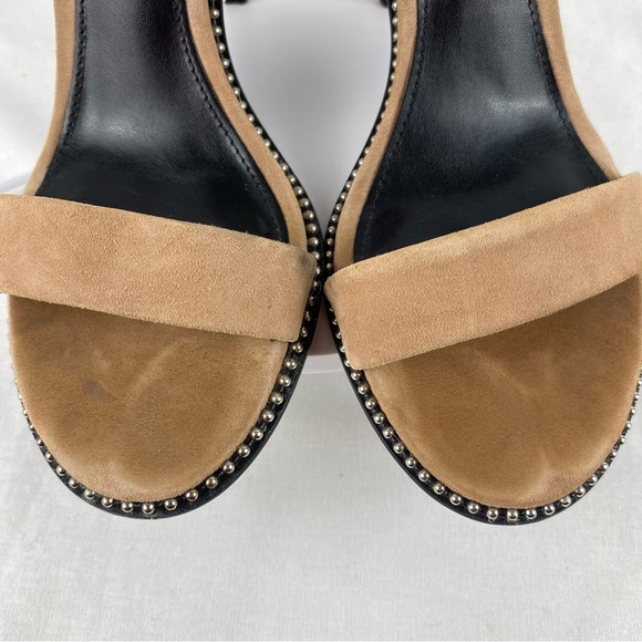 Steve Madden Tan Suede Studded Ankle-Strap Heels - Picture 10 of 11
